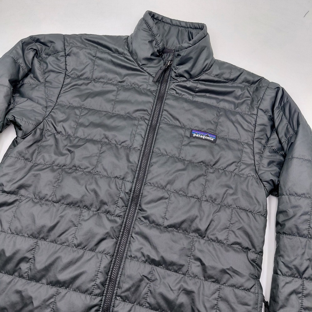 Patagonia Kids Nano Puff Insulated Jacket Grey L 12 Full Zip Puffer Winter read